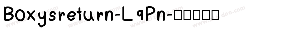 Boxysreturn-L9Pn字体转换