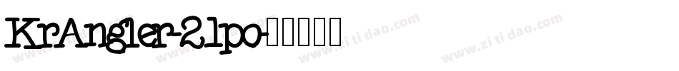 KrAngler-21po字体转换