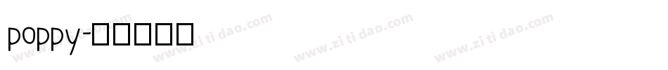 poppy字体转换