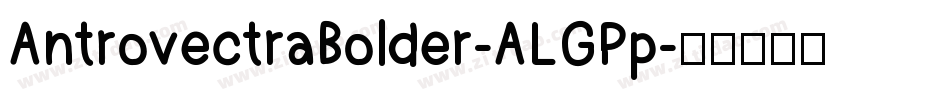 AntrovectraBolder-ALGPp字体转换