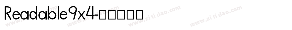 Readable9x4字体转换
