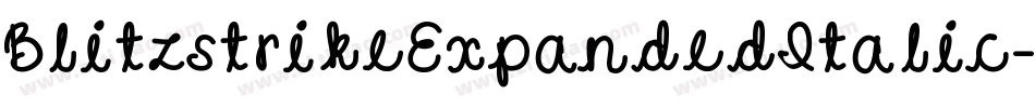 BlitzstrikeExpandedItalic-72pP字体转换