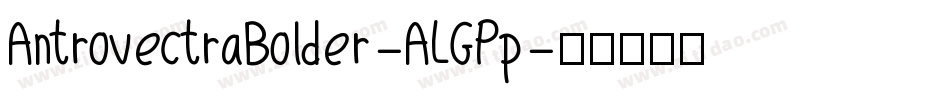 AntrovectraBolder-ALGPp字体转换