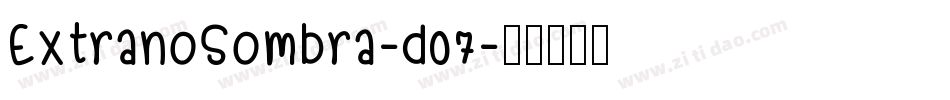 ExtranoSombra-d07字体转换