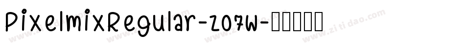 PixelmixRegular-z07w字体转换