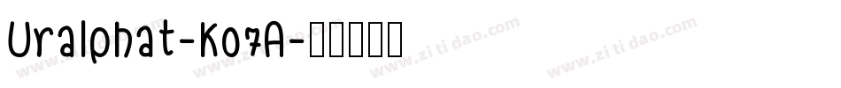 Uralphat-K07A字体转换