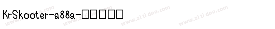 KrSkooter-a88a字体转换
