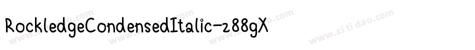 RockledgeCondensedItalic-z88gX字体转换