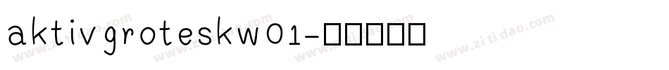 aktivgroteskw01字体转换