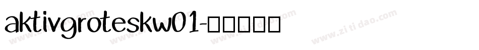 aktivgroteskw01字体转换