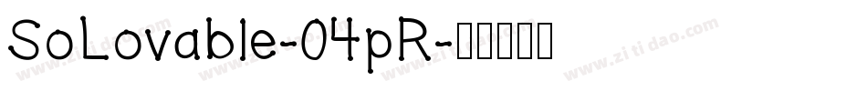 SoLovable-04pR字体转换
