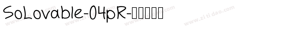 SoLovable-04pR字体转换