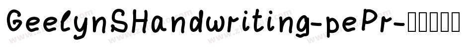 GeelynSHandwriting-pePr字体转换