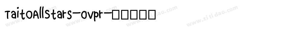 TaitoAllStars-0vpr字体转换