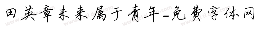 田英章未来属于青年字体转换