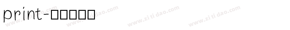print字体转换
