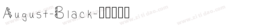 August-Black字体转换
