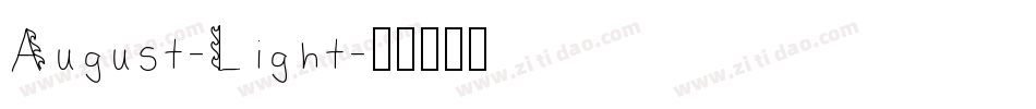 August-Light字体转换