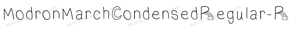 ModronMarchCondensedRegular-R61W字体转换