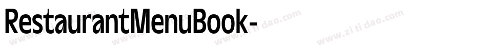 RestaurantMenuBook字体转换