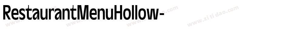 RestaurantMenuHollow字体转换