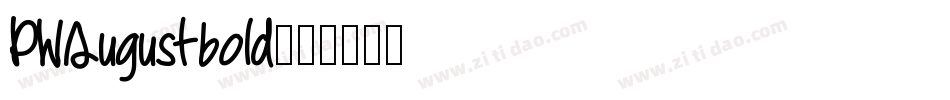 PWAugustbold字体转换