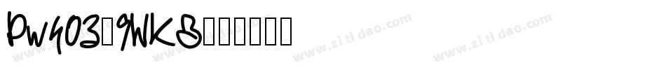 Pw403-9WKB字体转换