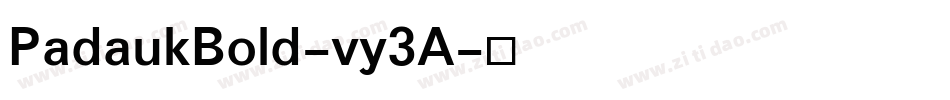 PadaukBold-vy3A字体转换