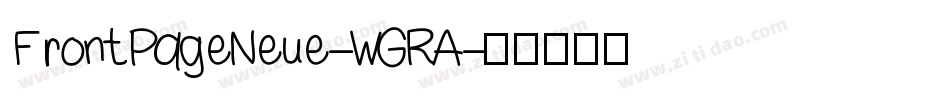 FrontPageNeue-WGRA字体转换