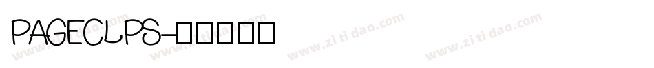 PAGECLPS字体转换