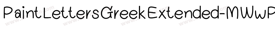 PaintLettersGreekExtended-MWwP字体转换