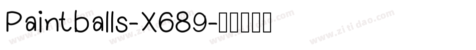 Paintballs-X689字体转换