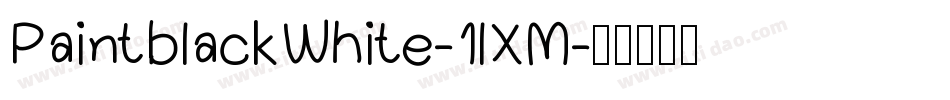 PaintblackWhite-1lXM字体转换
