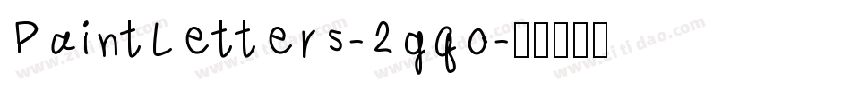 PaintLetters-2gqo字体转换