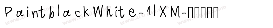 PaintblackWhite-1lXM字体转换