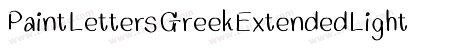 PaintLettersGreekExtendedLight-r4eB字体转换