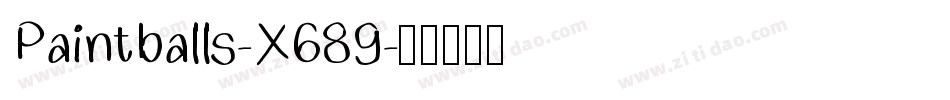 Paintballs-X689字体转换