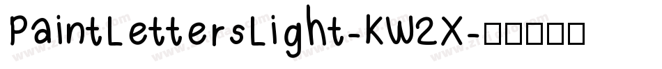 PaintLettersLight-KW2X字体转换