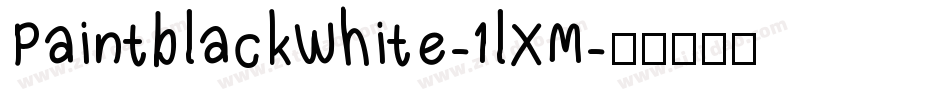 PaintblackWhite-1lXM字体转换