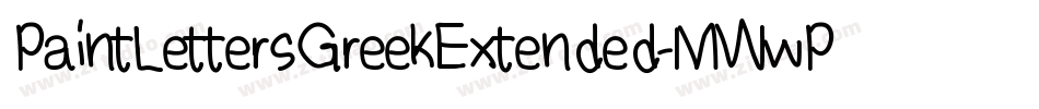 PaintLettersGreekExtended-MWwP字体转换