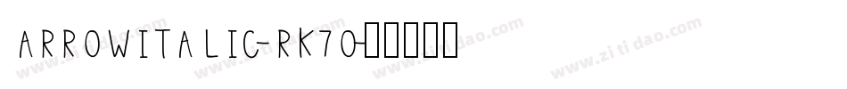 ArrowItalic-rK7O字体转换