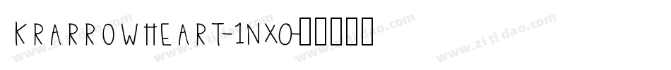 KrArrowHeart-1nx0字体转换