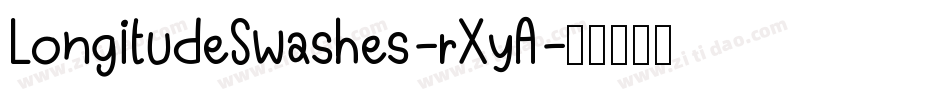 LongitudeSwashes-rXyA字体转换