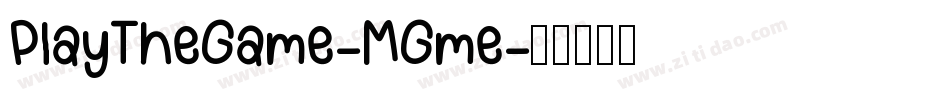 PlayTheGame-MGme字体转换