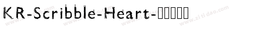 KR-Scribble-Heart字体转换