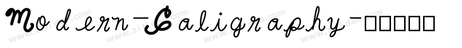 Modern_Caligraphy字体转换