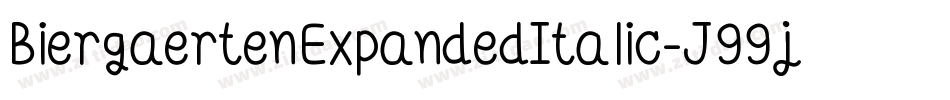 BiergaertenExpandedItalic-J99j字体转换