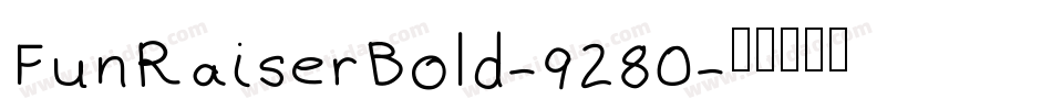 FunRaiserBold-9280字体转换