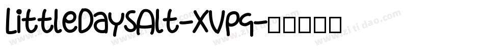 LittleDaysAlt-xvpq字体转换