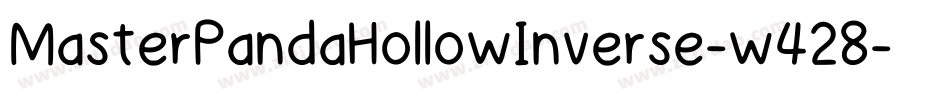MasterPandaHollowInverse-w428字体转换